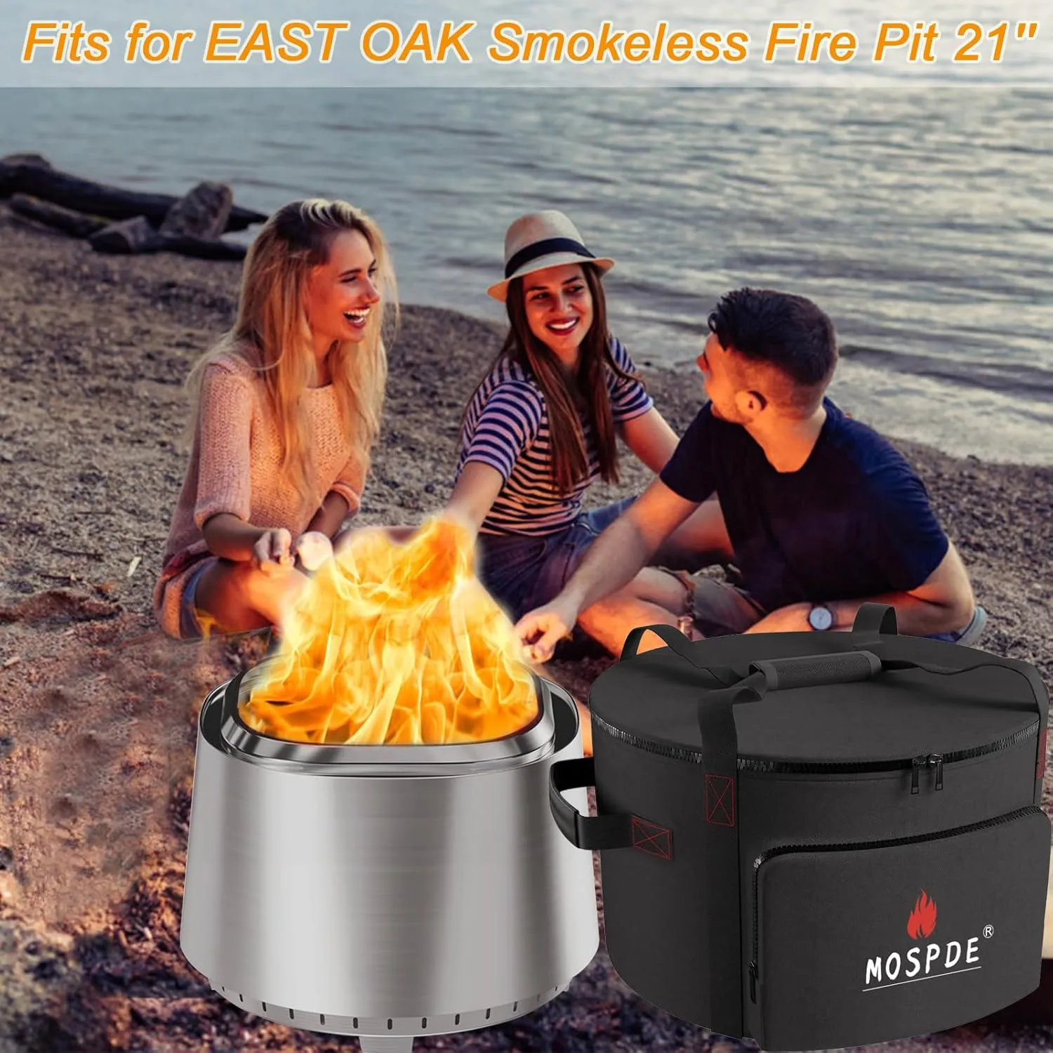 Carry Bag Fits for EAST OAK Fire Pit Smokeless 21'' Firepits, Carrying Bag for Portable Outdoor Bonfire Fire Pit Water-Resistant 21 Inch, Fit for 21'' Fireplaces for Outside