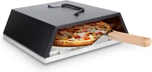 Cartman 12"Pizza Oven for Grill, Portable Outdoor Grill Top Pizza Oven with Pizza Peel and Stone, Beginner's 3-Piece Pizza Oven Set for Charcoal Grill