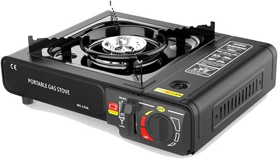 Cassette Stove, Cassette Stove Portable Gases Butanes Stove 2.9KW with Piezo Ignition for Outdoor Cooking Camping Pincnic Backpacking Hiking Barbecue