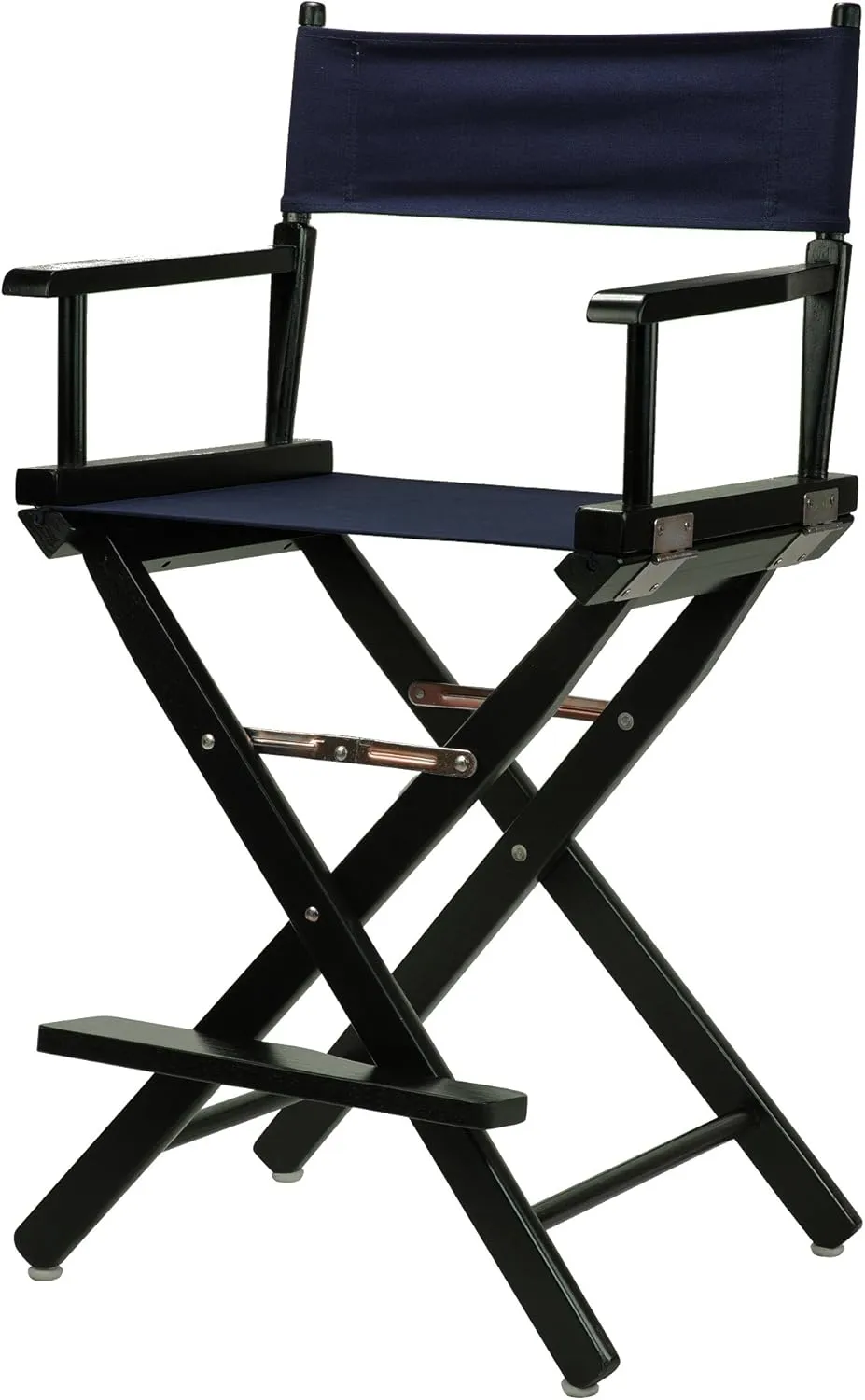 Casual Home 24" Director's Chair Black Frame-with Navy Canvas, Counter Height