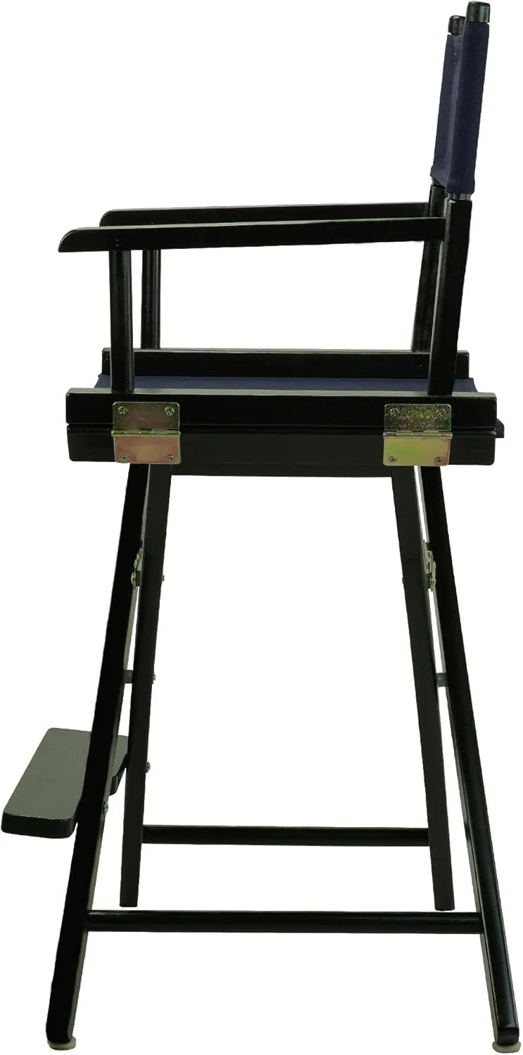 Casual Home 24" Director's Chair Black Frame-with Navy Canvas, Counter Height