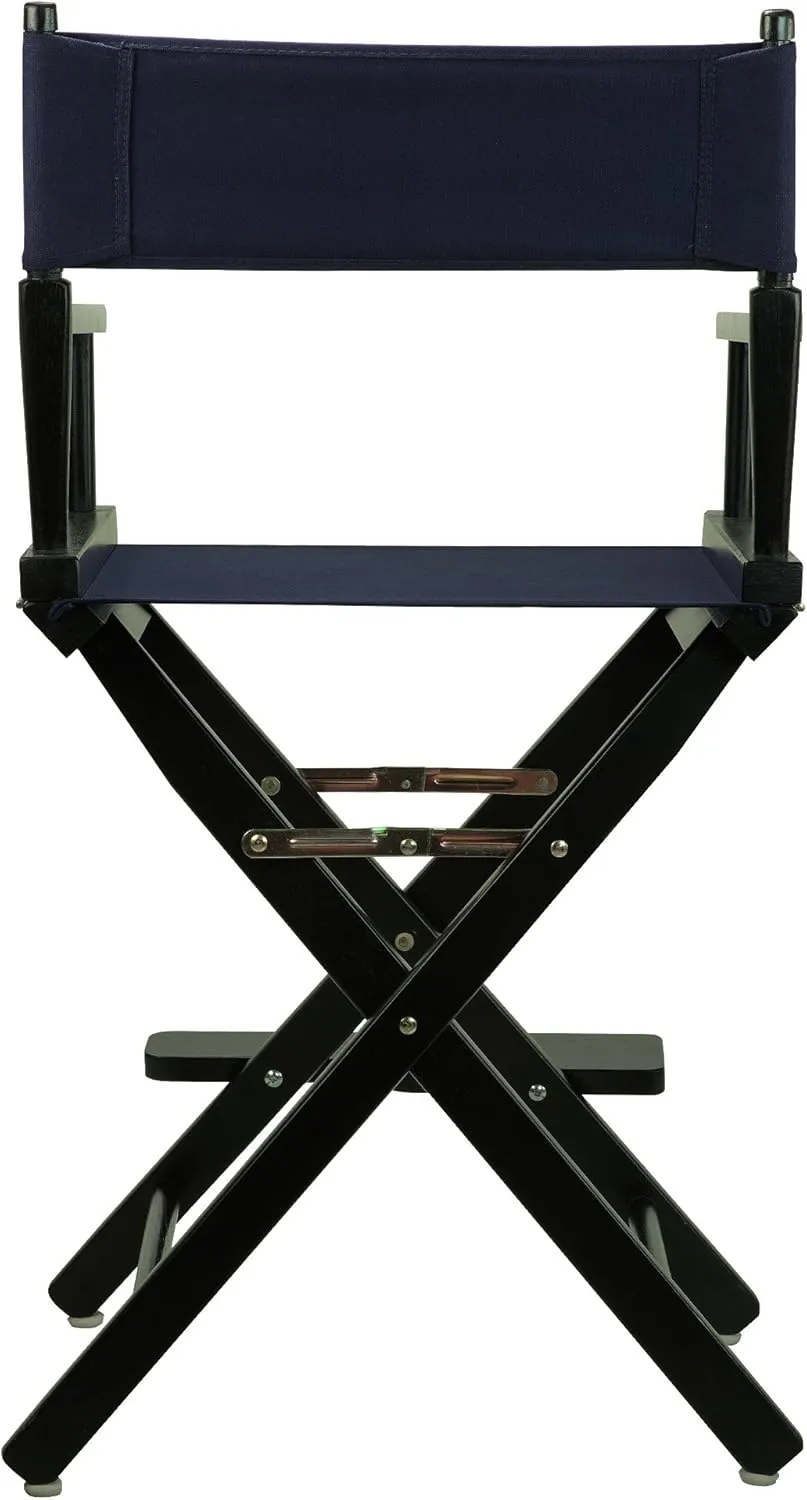 Casual Home 24" Director's Chair Black Frame-with Navy Canvas, Counter Height