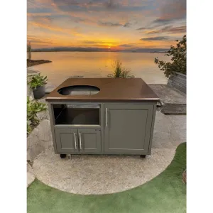 Challenger Designs | Torch 48″ Big Green Egg Cart with Shaker Doors