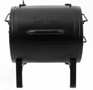 Char-Griller® Portable Charcoal Grill and Side Fire Box Attachment for Texas-Style Offset Smoking Methods with 250 Cooking Square Inches in Black, Model E82424