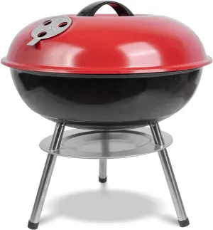 Charcoal Grill - 14 "portable outdoor grill with 3-point locking lid and dual ventilation system | perfect for backyard, camping and beach