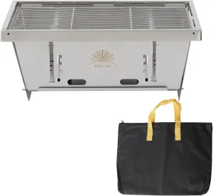 Charcoal Grill for IGT Table,Portable Grill with Carry Bag,Adjustable Furnace Burning Carbon Plate Height,Stainless Steel,Instantly Expands and Stores,1 Piece