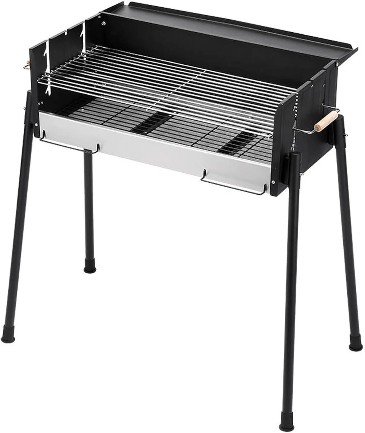Charcoal Grill,5-8 Person Outdoor Camping Family Bbq Portable Folding Grill Adjustable Temperature Windproof Carbon Oven