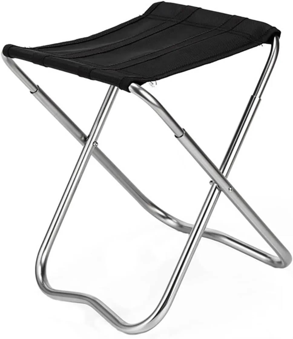 CHILDWEET Lightweight Aluminum Folding Stool for Outdoor Activities Ideal for Hiking Fishing and Picnics