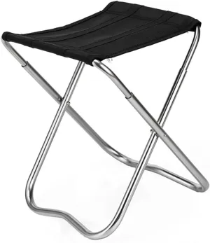 CHILDWEET Lightweight Aluminum Folding Stool for Outdoor Activities Ideal for Hiking Fishing and Picnics