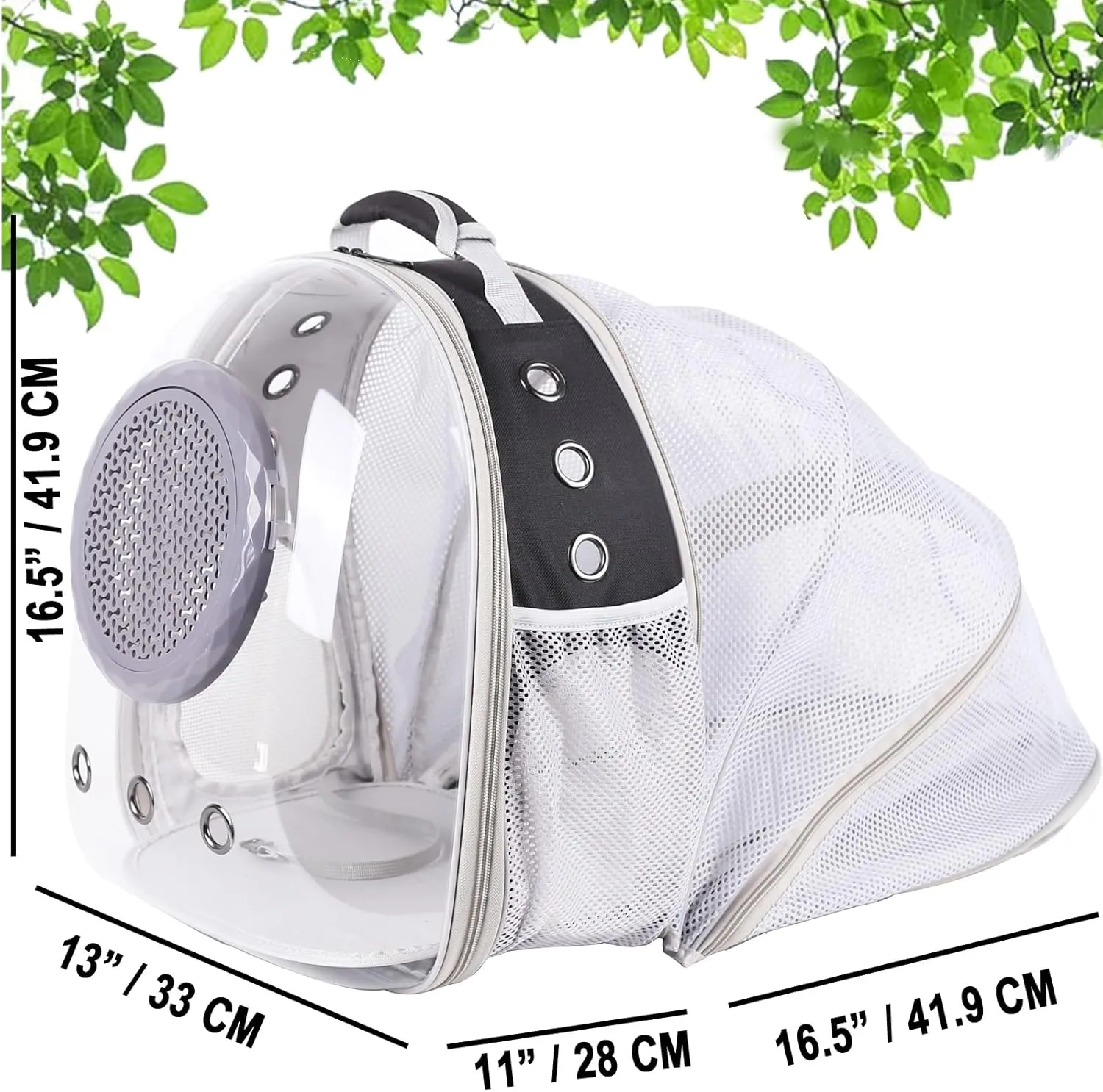 Clear Bubble Window Cat Backpack, Space Capsule Astronaut Transparent Bubble Dome Pet Carrier Backpack for Kitten Bunny Small Puppies and Animals, Vet Visit Travel Book Bag to Transparent Cat Outdoor