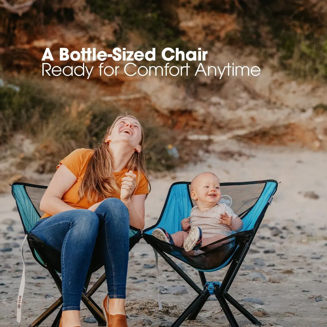 CLIQ Portable Chair Version 1.0 - Lightweight Folding Chair for Camping - Supports 300 Lbs - Perfect for Outdoor Graphite