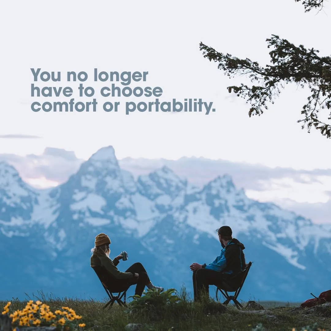 CLIQ Portable Chair Version 1.0 - Lightweight Folding Chair for Camping - Supports 300 Lbs - Perfect for Outdoor Graphite