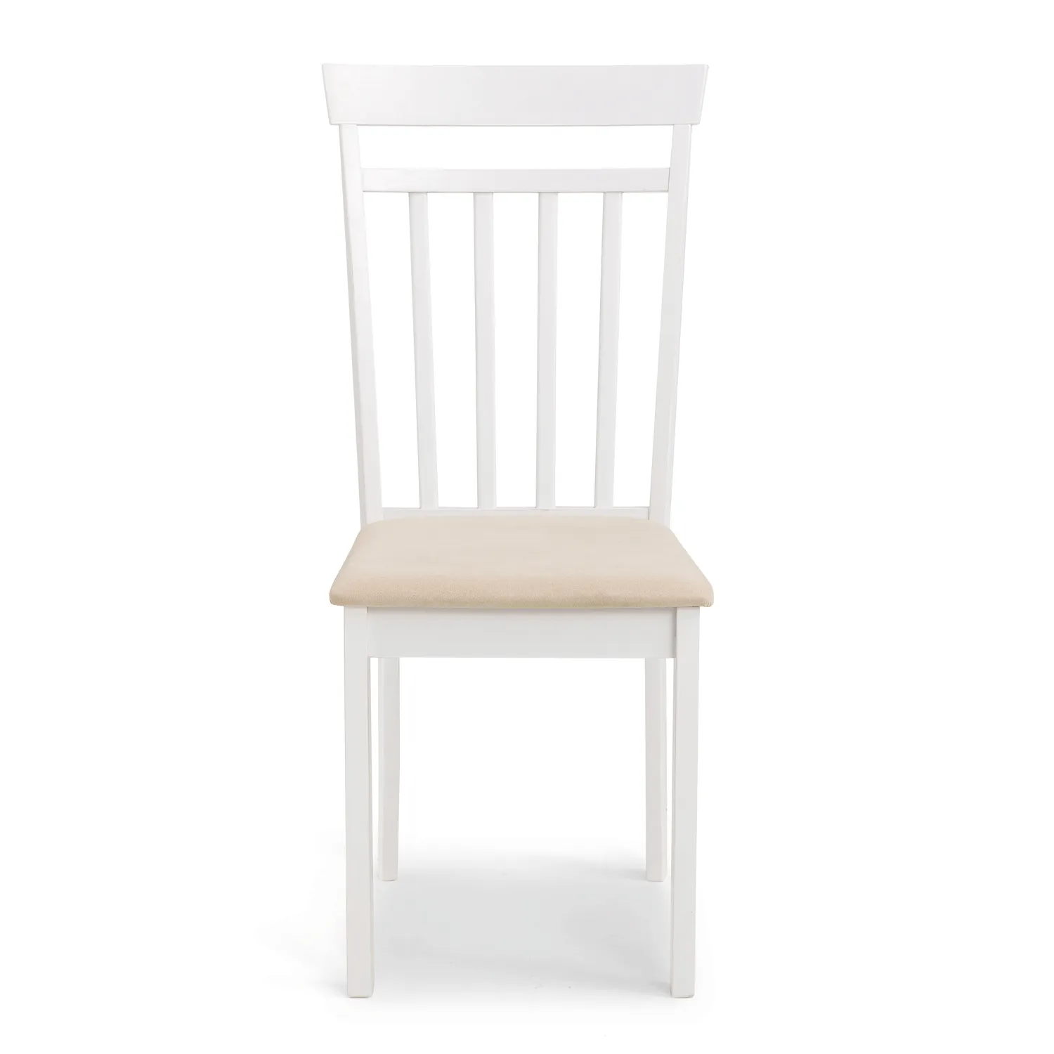 Coast White Fabric Seat Wooden Dining Chair