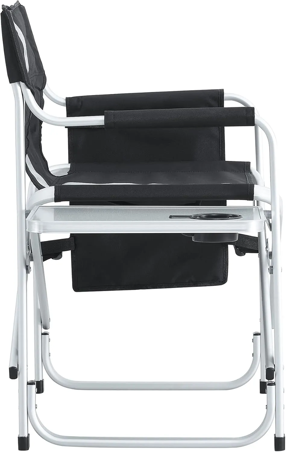 Coastrail Outdoor Camping Chair Oversized Padded Folding Quad Arm Chairs with Lumbar Back Support, Cooler Bag, Cup Holder & Side Pocket, Extra Head Pocket, Supports 400 lbs