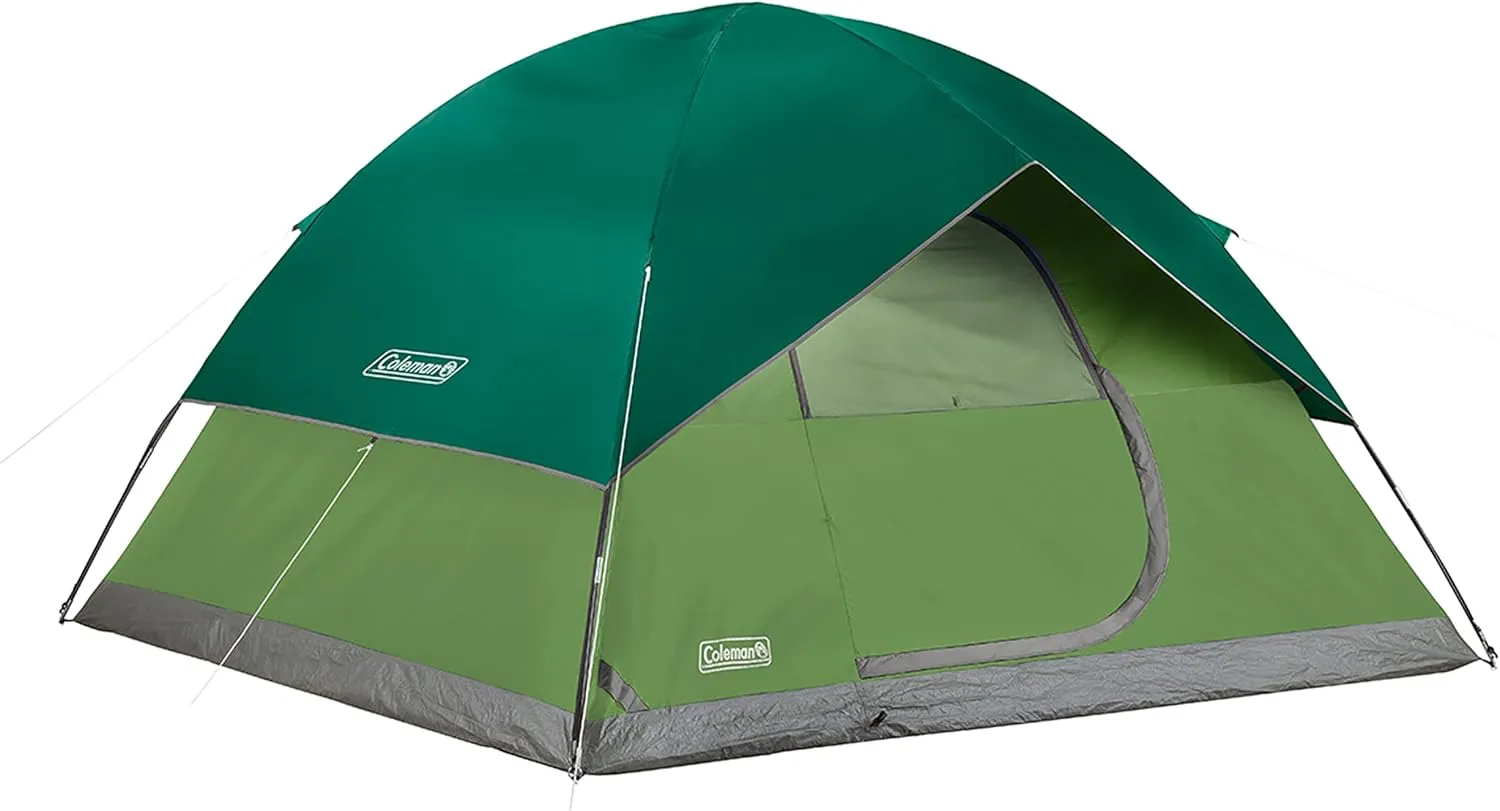 Coleman Sundome 6-Person Tent with Rainfly, Weatherproof Tent Sets Up in 10 Mins