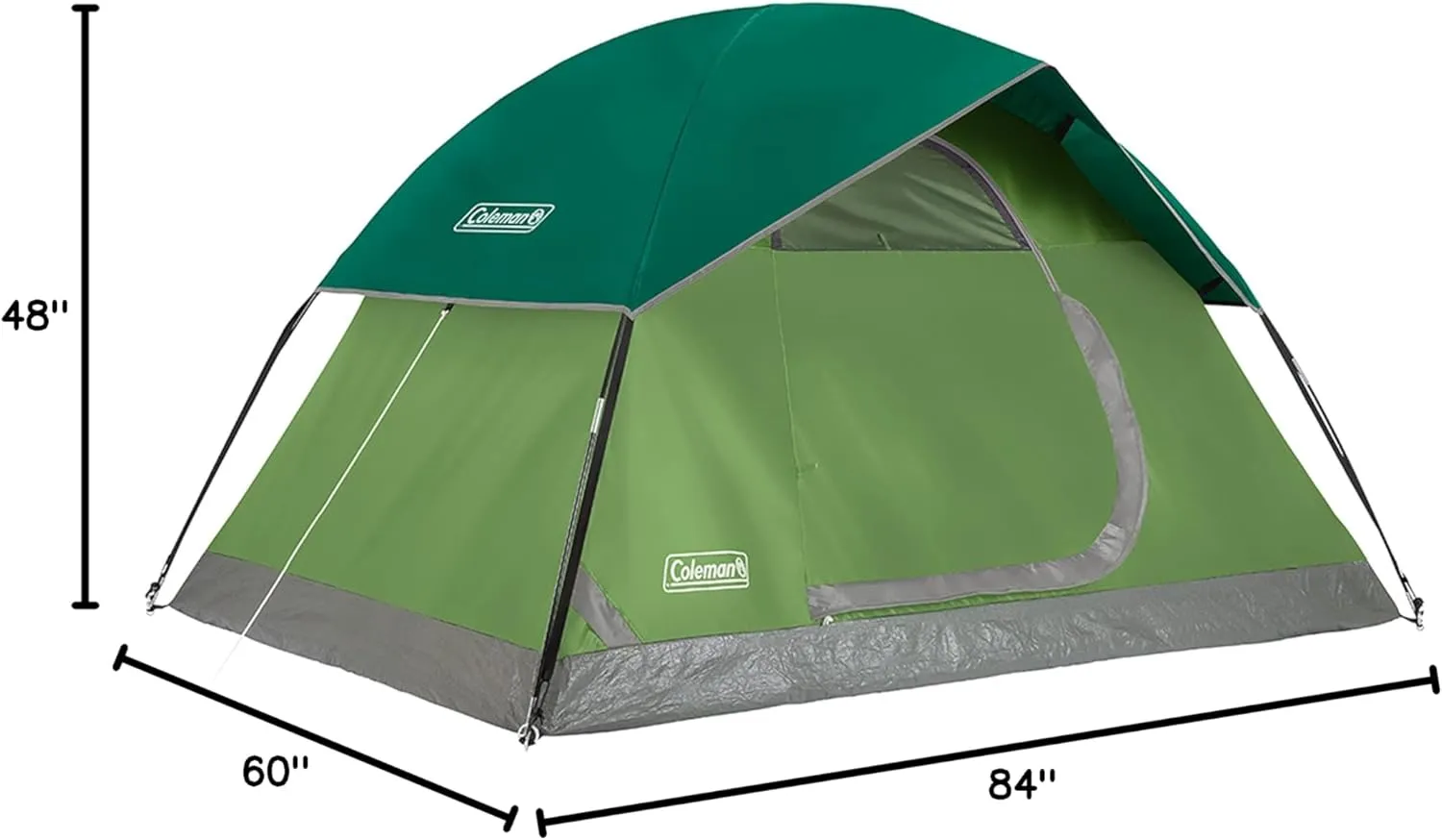 Coleman Sundome Camping Tent with Rainfly, 2/3/4/6 Person Tent Sets Up in 10 Mins, Weatherproof Shelter for Camping, Festivals, Backyard, Sleepovers, & More