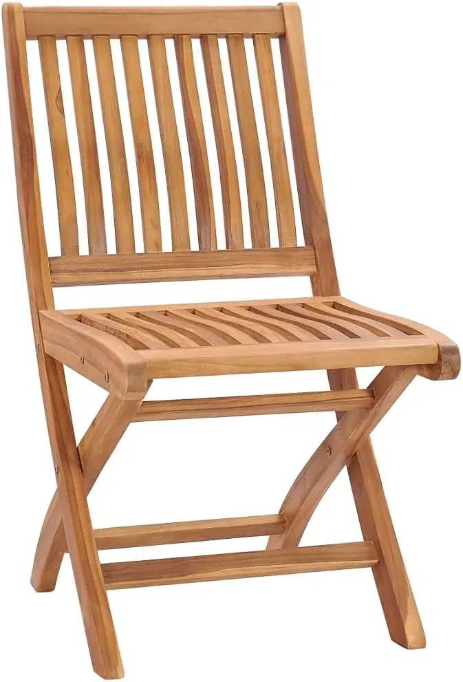 Comfortable Chair Camping Chairs Patio Chairs Kitchen Chairs - Folding Patio Chairs with Cushions 8 pcs Solid Teak Wood for Outside Terrace Beaches Campsites