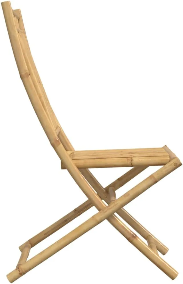 Comfortable Chair Dining Chairs Lawn Chairs Kitchen Chairs - Folding Patio Chairs 4 pcs 18.1"x26"x39" Bamboo for Campsites Garden Outside Terrace