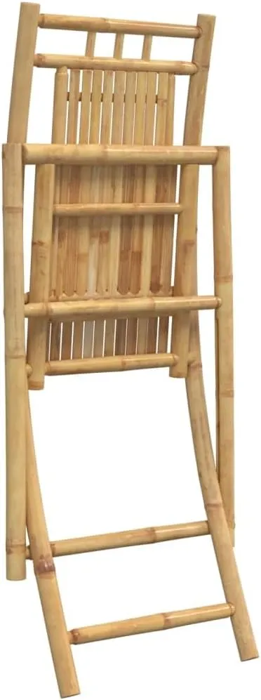 Comfortable Chair Dining Chairs Lawn Chairs Kitchen Chairs - Folding Patio Chairs 4 pcs 18.1"x26"x39" Bamboo for Campsites Garden Outside Terrace