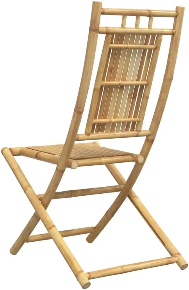 Comfortable Chair Dining Chairs Lawn Chairs Kitchen Chairs - Folding Patio Chairs 4 pcs 18.1"x26"x39" Bamboo for Campsites Garden Outside Terrace