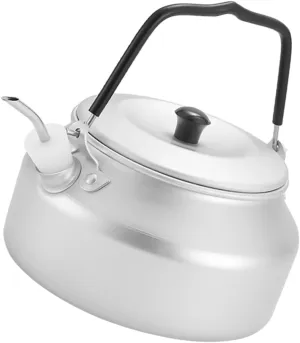 Convenient Stovetop Kettle for Camping: 0.9l Portable Outdoor Tea Kettle Multi-function Handle Tea Pot for Hiking Bbq and Home