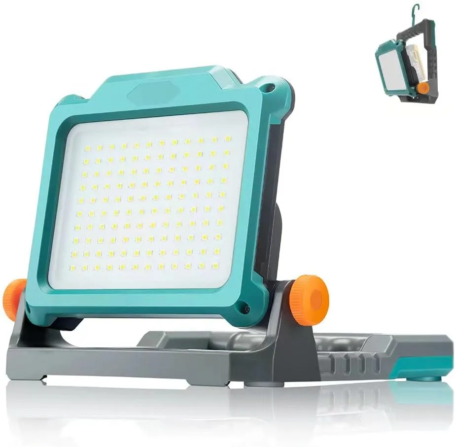 Cordless LED Work Light Compatible with Makita 18V Power Tool Battery Pack BL1850 BL1830,3000LM Handheld Portable Camp Lamp for Car Repair Garage Work Site Floodlight Lantern with Magnetic Base,Hook