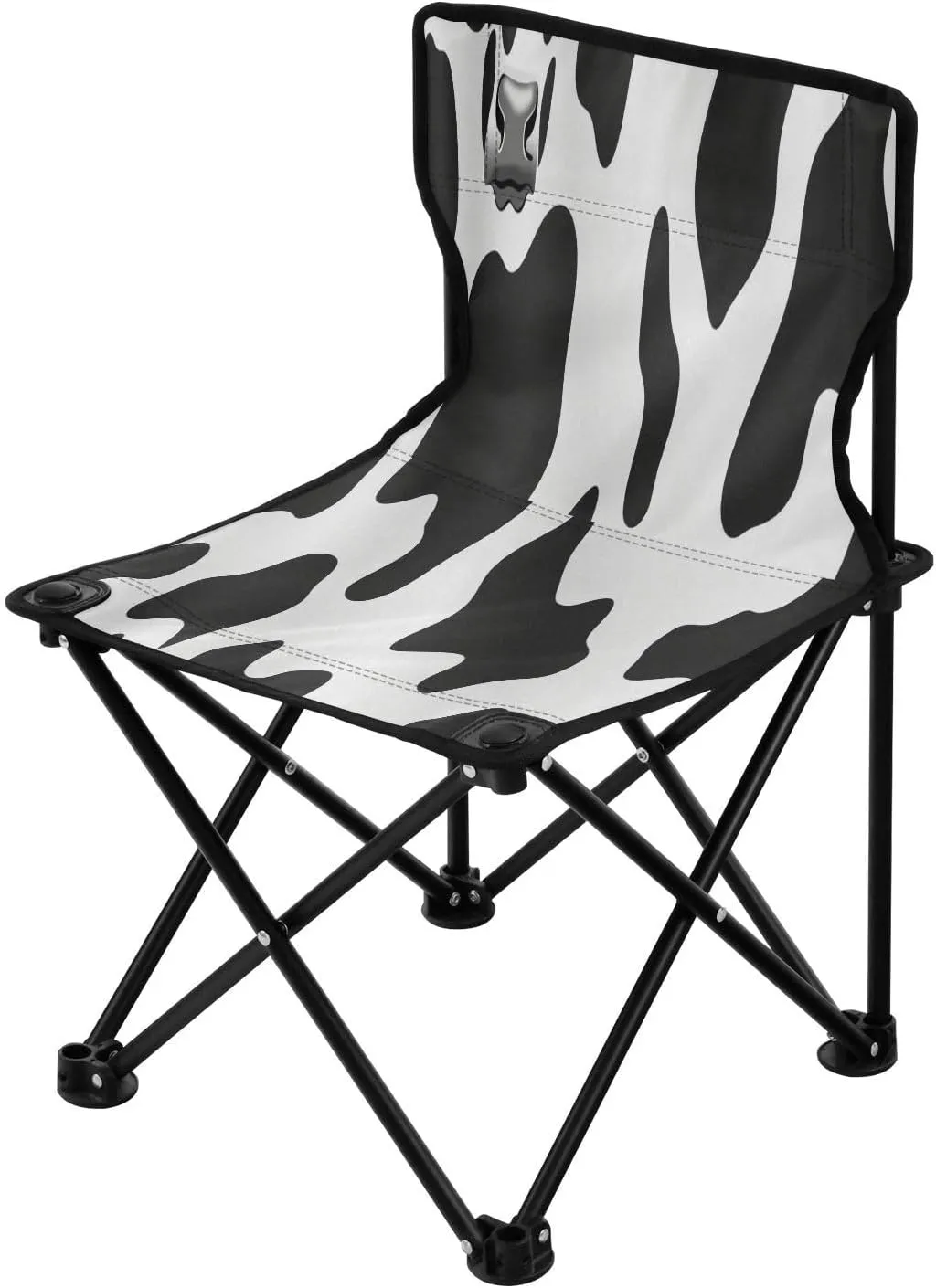 Cow Portable Outdoor Folding Chair Anti-Slip Padded Oxford Cloth Stool Camping Chair Small for Beach Hiking Fishing Gardening Quad Camp Chair