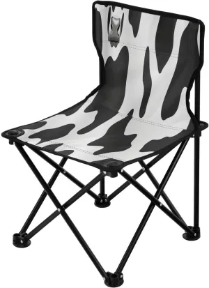 Cow Portable Outdoor Folding Chair Anti-Slip Padded Oxford Cloth Stool Camping Chair Small for Beach Hiking Fishing Gardening Quad Camp Chair