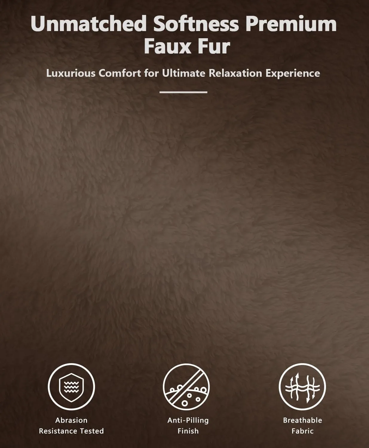 Cozy Saucer Chair, Living Room Chair, Faux Fur Soft Thick Padded Seat, Metal Frame Folding Chair, Comfortable Moon Chair for Living Room, Bedroom, Reading, Modern Style, 1 Pack, Dark Brown