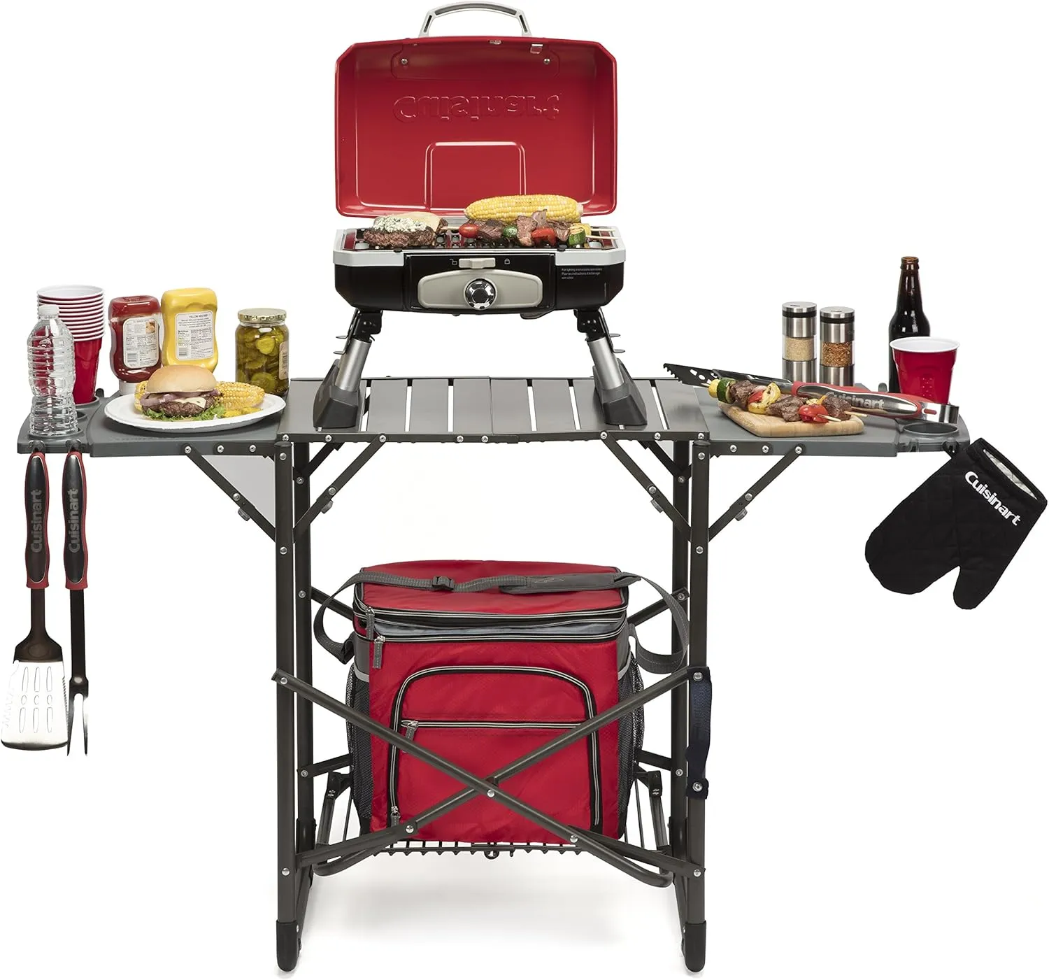 Cuisinart CFGS-222 Take Along Portable Grill Stand and Cuisinart CGC-18 Tabletop Grill Tote Cover