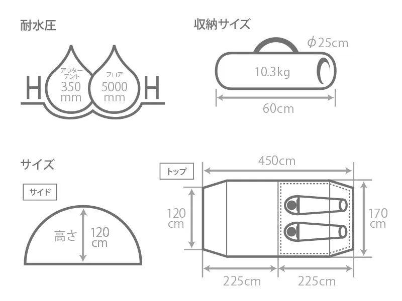 DoD Kamaboko 1 - 2 person Tent solo TC - Tan