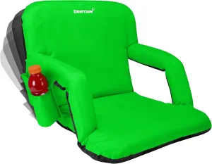 Driftsun Stadium Seats with Back Support, Deluxe Bleacher Chairs with Support Cushion, Padded Seats with Waterproof Chair