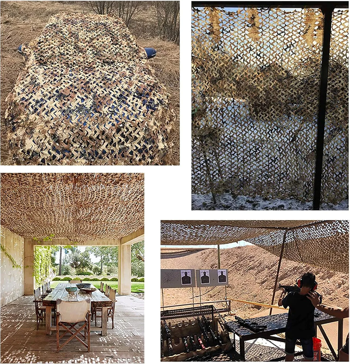 Dual Mesh Custom Camouflage net for Hunt Blind Decor Courtyard Sunshade Photo Camp Fish Farm Factory Shelter Car Concealment Party Exhibit Backdrop Paintball Curtain Ceiling Fence Canopy Cover