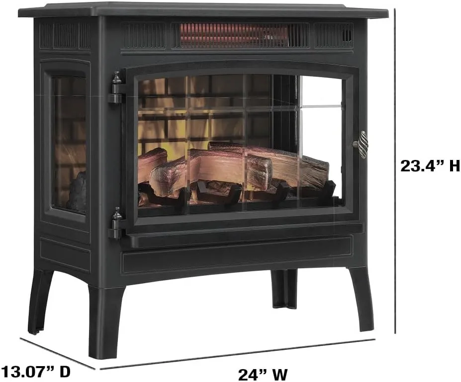 duraflame Freestanding Electric Fireplace Stove Heater with 3D Flame Effect for 1,000 Sq. Ft. Cinnamon