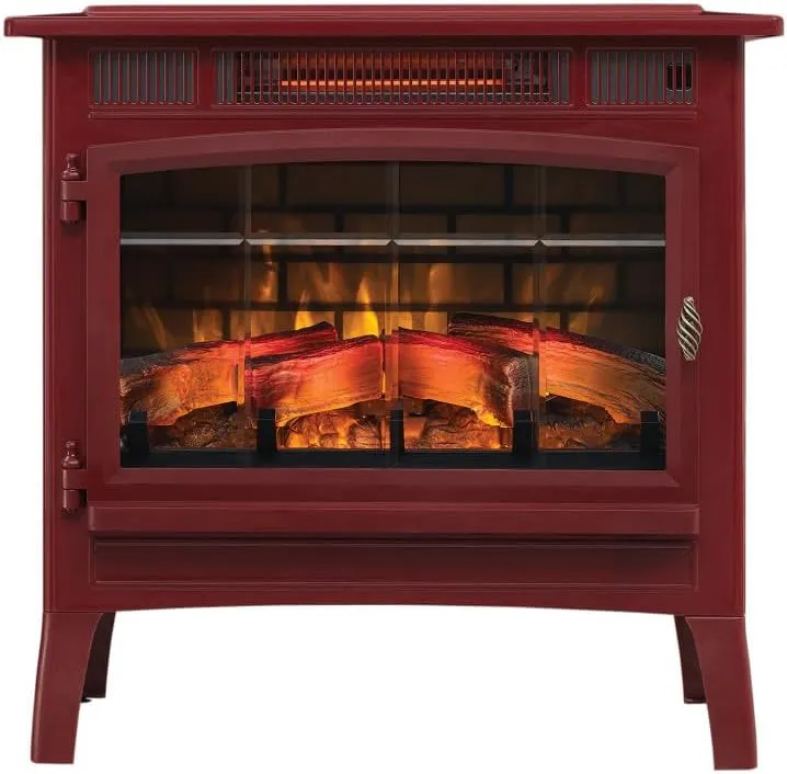 duraflame Freestanding Electric Fireplace Stove Heater with 3D Flame Effect for 1,000 Sq. Ft. Cinnamon