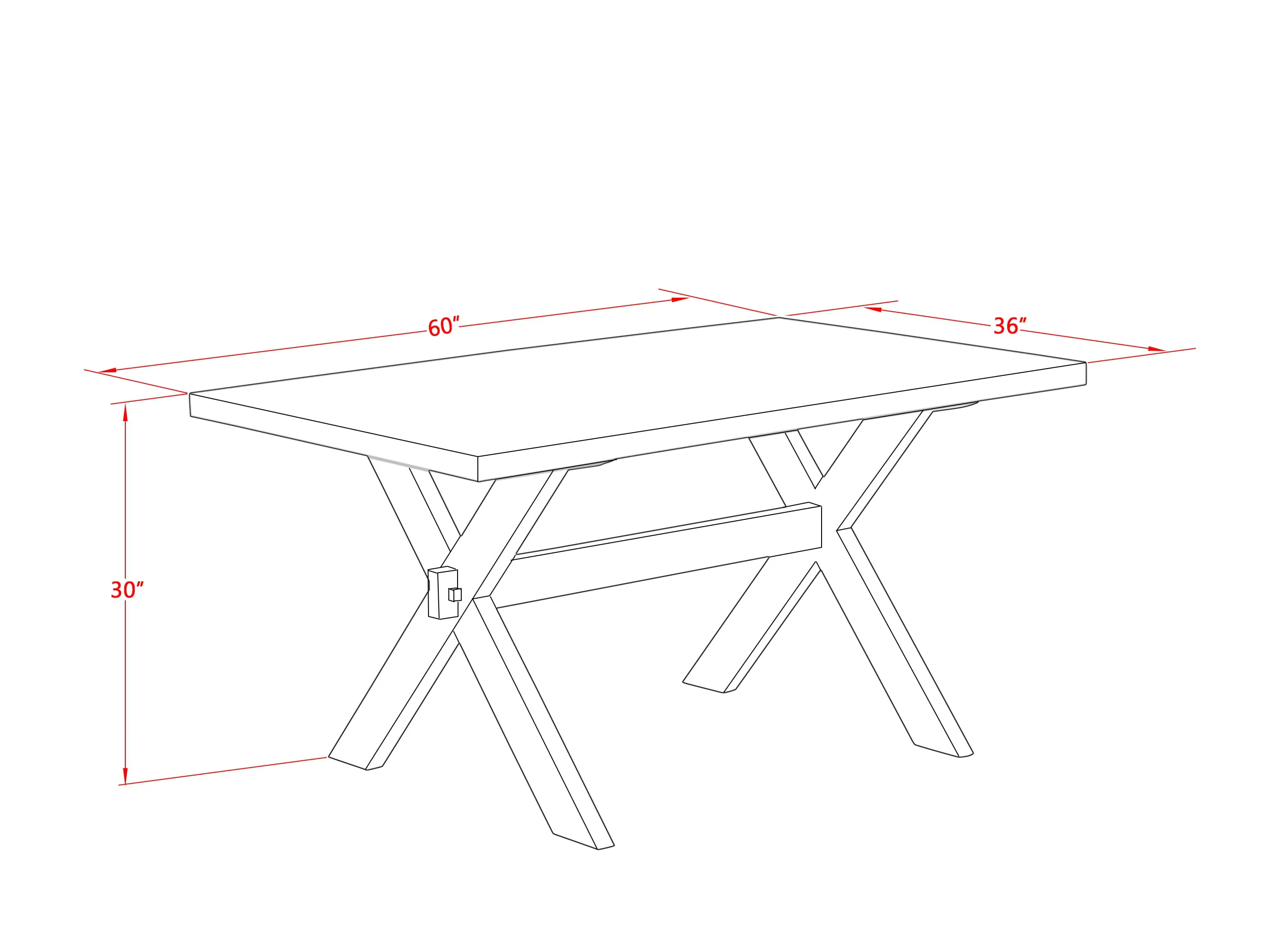 East West Furniture X726MZN32-6 6 Piece Kitchen Table Set Contains a Rectangle Dining Table with X-Legs and 4 Light Beige Linen Fabric Parson Chairs with a Bench