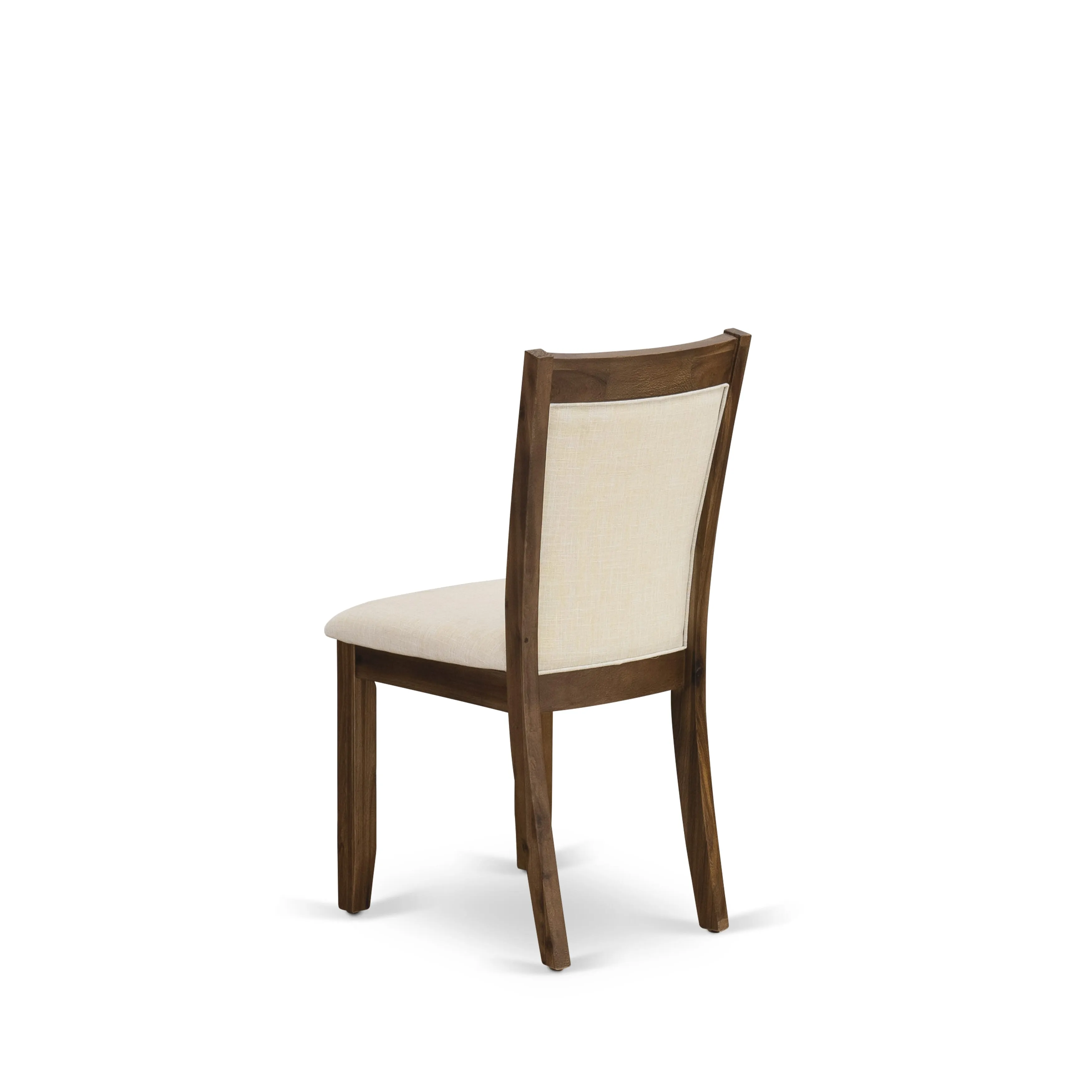 East West Furniture X726MZN32-6 6 Piece Kitchen Table Set Contains a Rectangle Dining Table with X-Legs and 4 Light Beige Linen Fabric Parson Chairs with a Bench