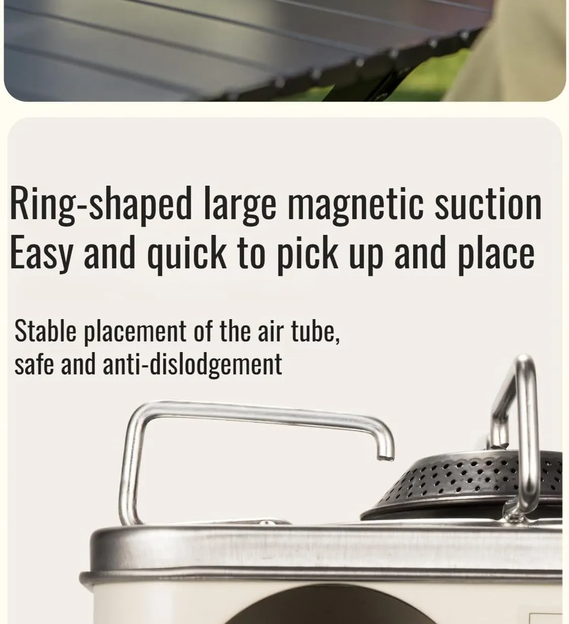 [Ellniges]【Mini G Stove】2-in-1 Cam ware & Hter, Compact esign with Stable Be | Hi-Efficiency Ouoor tane for BBQ, Fishing, Festivals (lit &)