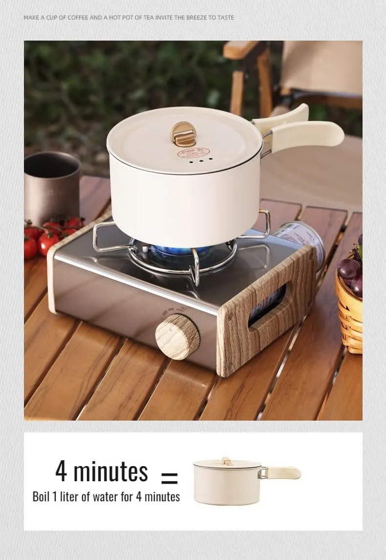 [Ellniges]【Mini G Stove】2-in-1 Cam ware & Hter, Compact esign with Stable Be | Hi-Efficiency Ouoor tane for BBQ, Fishing, Festivals (lit &)