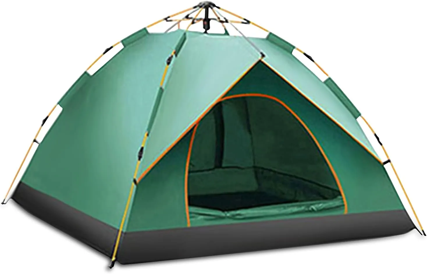 Ergocar Camping Tent 210T Oxford Cloth Waterproof Windproof Dome Adults Tent, 2-4 Man Ultraligh Ventilated 2 Doors & 2 Windows Pop up Tent for Family Long Trip, Hiking & Fishing