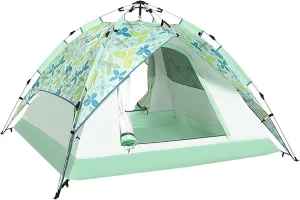 Family 3-4 Persons Pop Up Tent for Camping Hiking with Sun Protection Instantly in Seconds Portable Automatic Waterproof Sun Shelter for Outdoor Camping,Hiking,Climbing,Fishing (Color : B) (A)