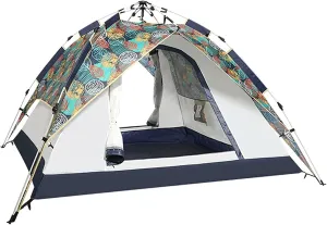 Family 3-4 Persons Pop Up Tent for Camping Hiking with Sun Protection Instantly in Seconds Portable Automatic Waterproof Sun Shelter for Outdoor Camping,Hiking,Climbing,Fishing (Color : B) (B)