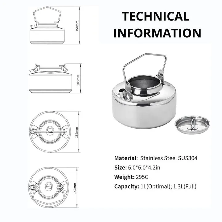 Fast shipping Antarcti Kettle 1L Maple 
Stainless Price-match guarantee Fire Steel