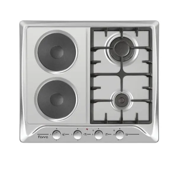 Ferre 2 Gas 2 Electric (Incl FFD Safety Device), Cast Iron Grids, Stainless Steel - B-622.CS