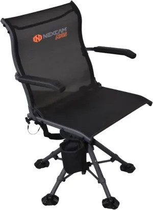 Field Chair for Hunting, Fishing, and Camping - Portable Hunting Chair with 360 Swivel - Tiltable and Rockable Fishing Chair with Adjustable Height