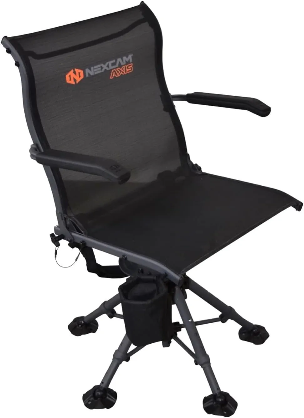 Field Chair for Hunting, Fishing, and Camping - Portable Hunting Chair with 360 Swivel - Tiltable and Rockable Fishing Chair with Adjustable Height