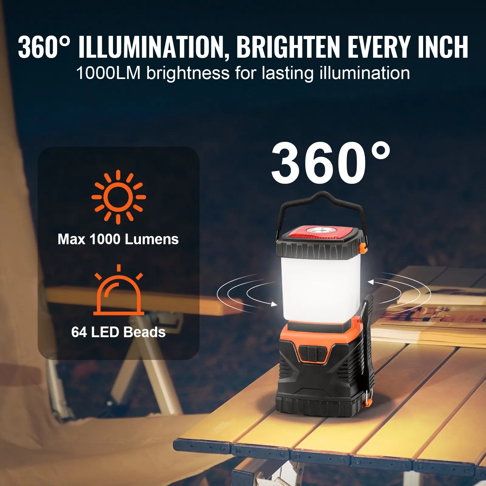 (FINAL PRICES ARE LOWER ON OUR SITE!) VEVOR LED Camping Lantern Battery Powered All-in-one for Exceptional Experience