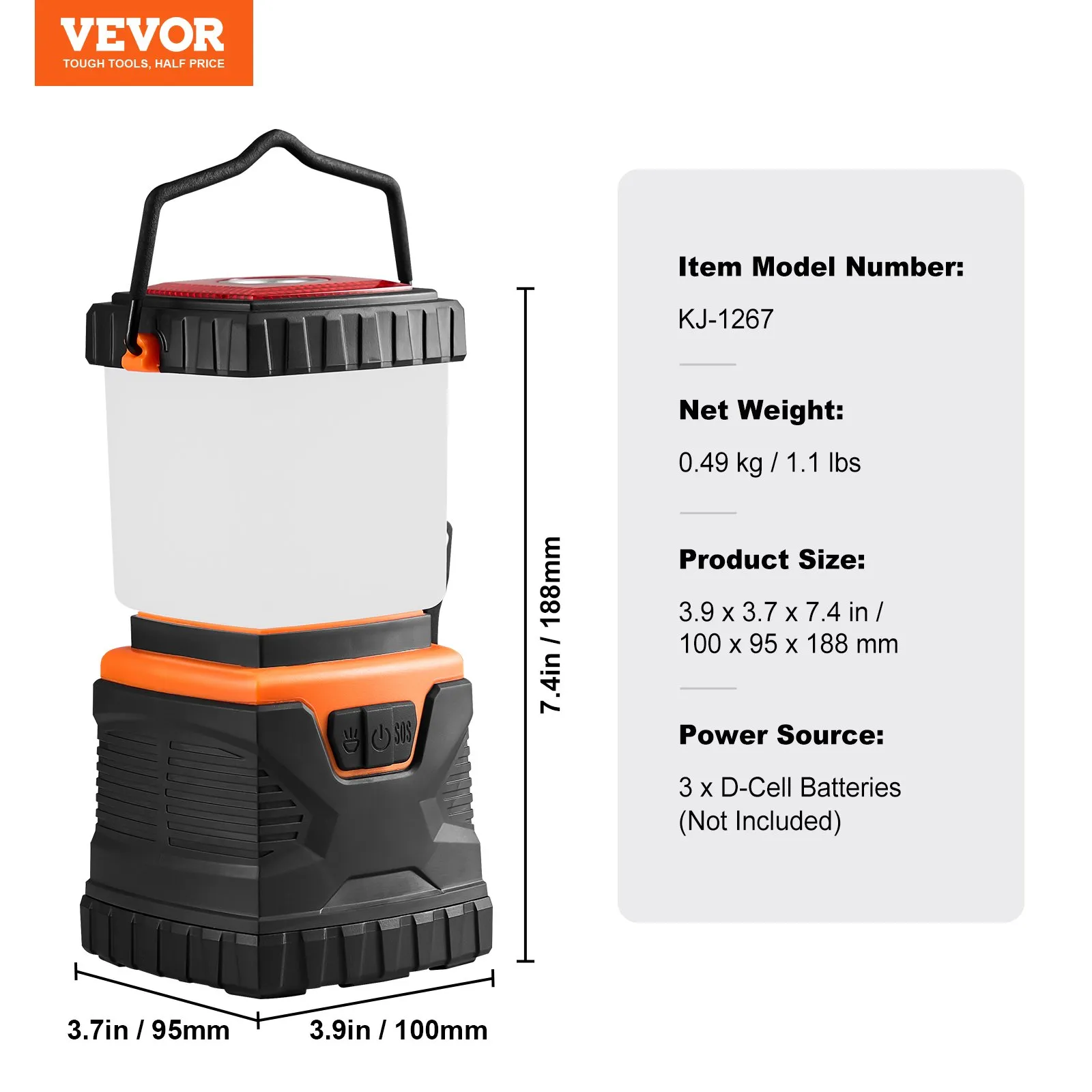 (FINAL PRICES ARE LOWER ON OUR SITE!) VEVOR LED Camping Lantern Battery Powered All-in-one for Exceptional Experience