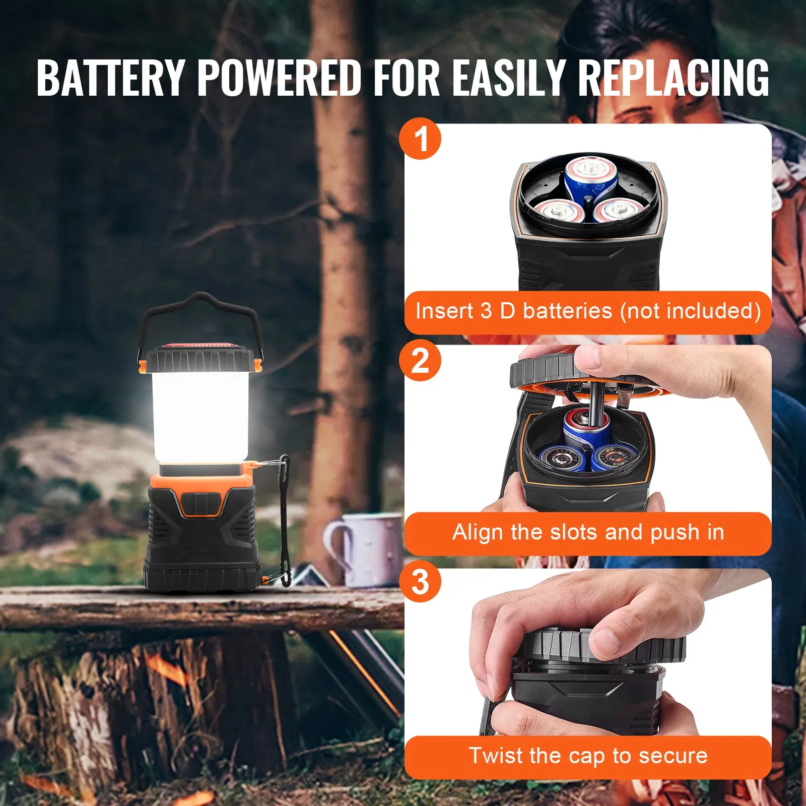 (FINAL PRICES ARE LOWER ON OUR SITE!) VEVOR LED Camping Lantern Battery Powered All-in-one for Exceptional Experience