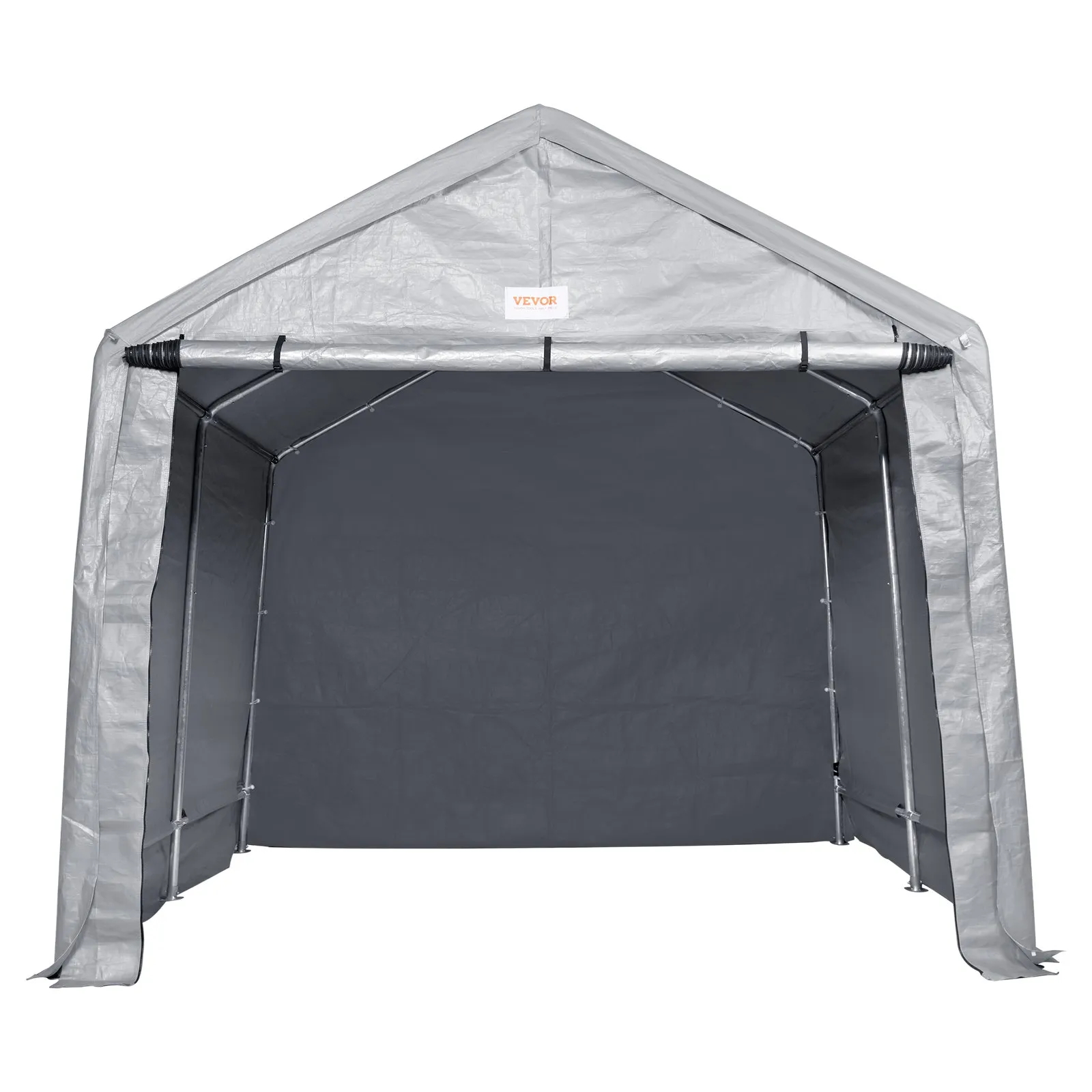 (FINAL PRICES ARE LOWER ON OUR SITE!) VEVOR Portable Shed Outdoor Storage Shelter, 10 x 10 x 8.5 ft Heavy Duty All-Season Instant Storage Tent Tarp Sheds with Roll-up Zipper Door and Ventilated Windows For Motorcycle, Bike, Garden Tools